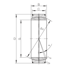 關節軸承 GE180-DO, 根據 DIN ISO 12 240-1 標準，需維護