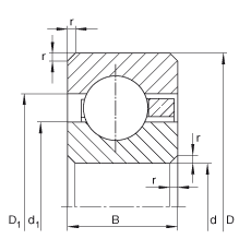 薄截面軸承 CSCA035, 深溝球軸承，類型C，運行溫度 -54°C 到 +120°C