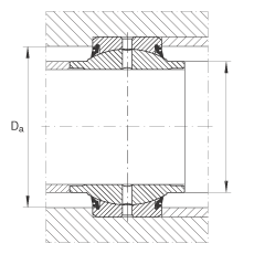 關節軸承 GE80-HO-2RS, 根據 DIN ISO 12 240-1 標準, 需維護，兩側唇密封